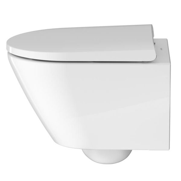 WC-Sitz D-Neo (45770900A1) weiß Set 540 Wand-WC inklusive mm,Tiefspüler Durafix, mit Duravit Rimless, Absenkautomatik, (45770900A1)