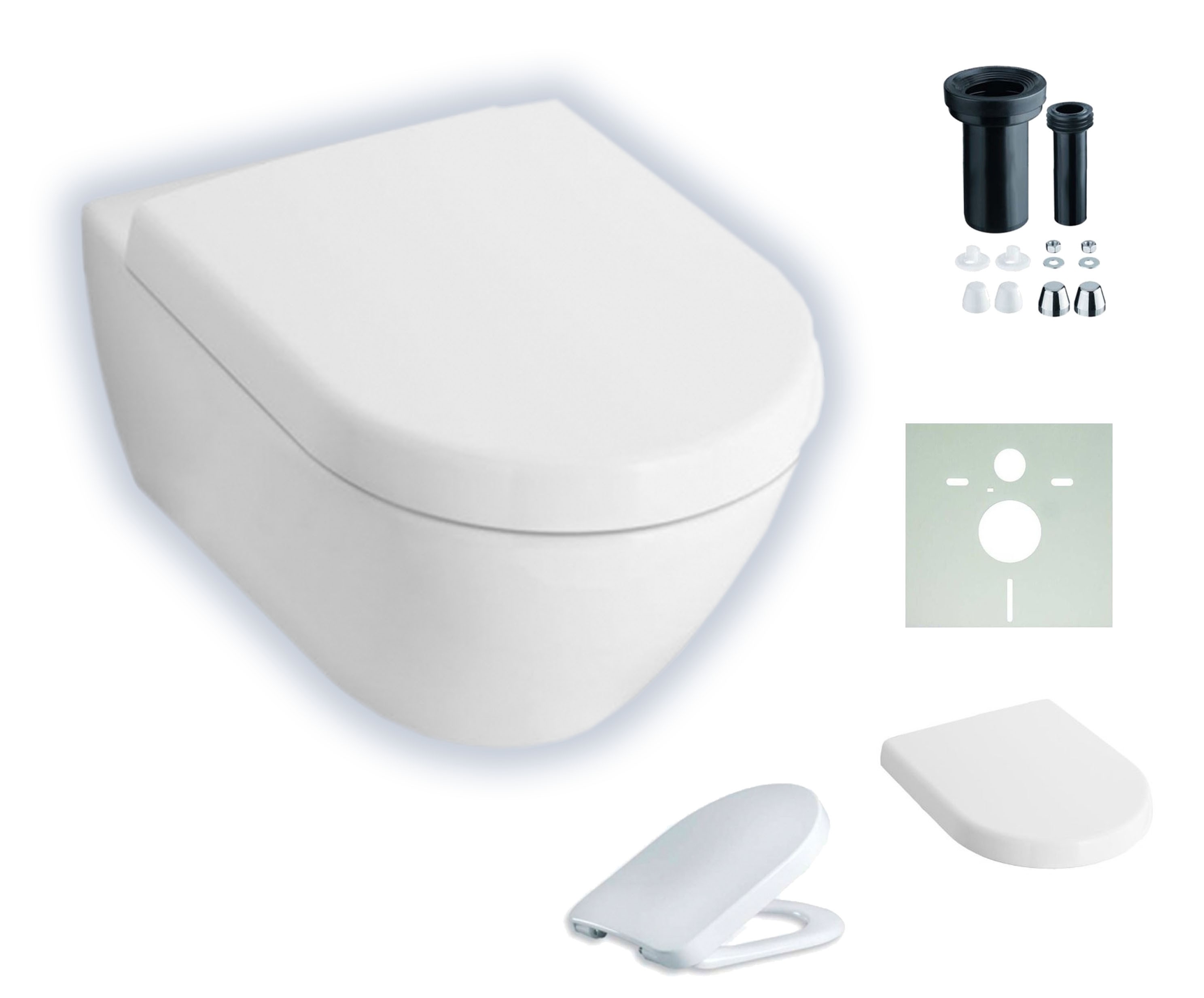 & Boch 2.0 wandhängendes Tiefspül-WC mit offenem Spülrand und DirectFlush 5614R001 (SETKW056)