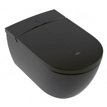 Villeroy & Boch Dusch-WC spülrandlos ViClean-I100 DirectFlush wandhängend Oval Pure Black CeramicPlus